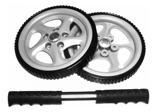 Kit Roda De Exercícios Abdominal + Corda Pular Com Contador