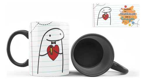 Taza Interior De Color, Flork, Maestro,gracias Por Enseñarme