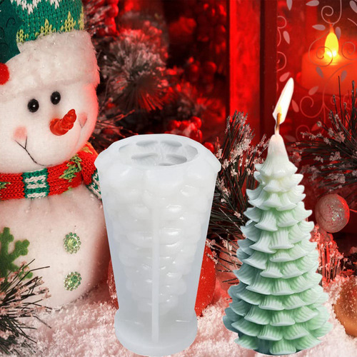 Molde Para Velas Con Forma De Árbol De Navidad, 3 Unidades,