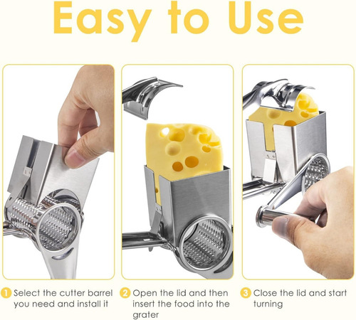 Rallador Queso Rayador Manual Espiral Nicer Dicer Slicer