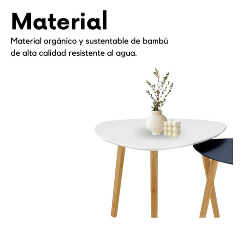 Conjunto De 2 Mesas De Centro Modernas Y Minimalistas Blanco