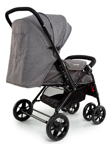 Travel System Choice Voyage Cor Cinza Melange Chassi Preto