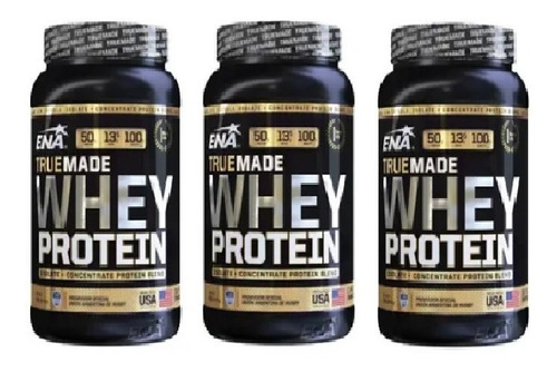 Whey Protein True Made X 1kg Ena X 3 Unidades Cookies 