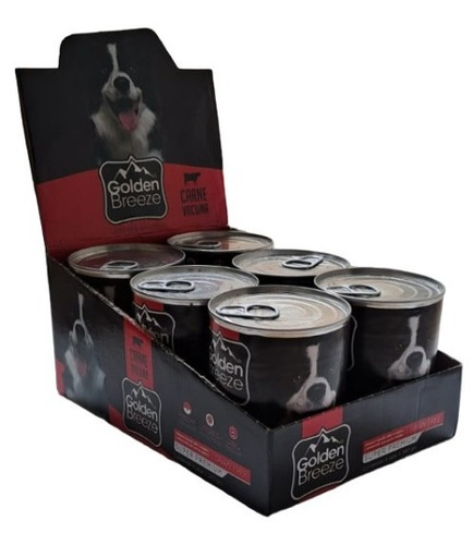 Alimento Golden Breeze Humedo Carne Perros Adultos 340g X 6