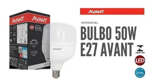 Lâmpada Led Bulbo 50w Avant Branca 6500k Alta Potência