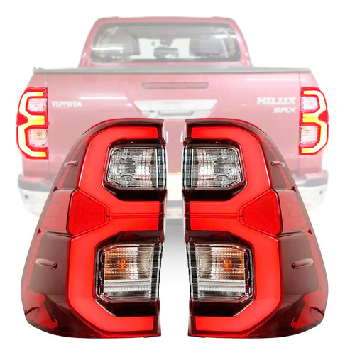 Kit Lanterna Traseira Led Hilux Srv Srx Com Led 2016 A 2021