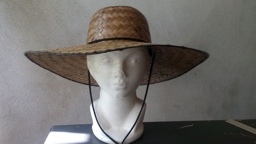 Sombrero Para Sol Dama Palma Con Elástico Cordón Al Cuello