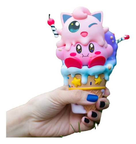 Figura De Acción Kirby Cuye Con Helado De Pokémon Hot 15 Cm