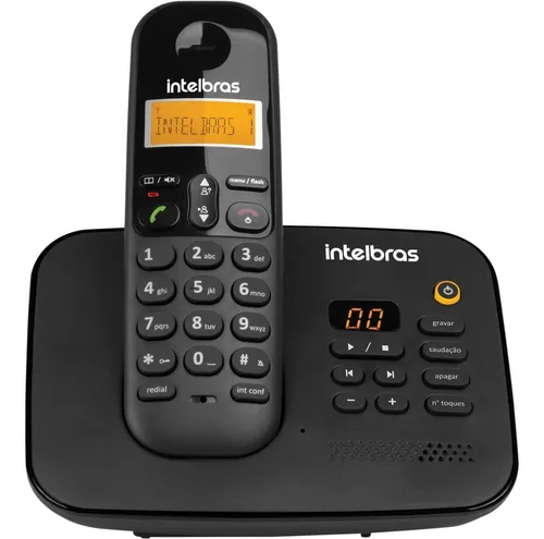 Inalámbrico Con Contestador Intelbras 3 Bases - Electrocom - Color Negro