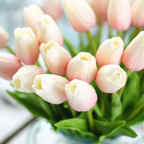 10 Units Of Artificial Tulips, Flowers, Touch
