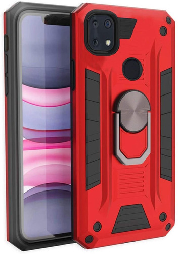 Funda Para Zte Zmax 10 / Zte Z6250 Damondy Con Anillo Rojo