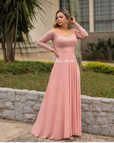 Vestido de hotsell festa longo evase