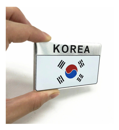 Emblema Metálico Bandera De Korea D Sur Hyundai Kia Ssanyong