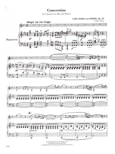 Concertino Op.26, Clarinet In Bb And Piano With Play-along P