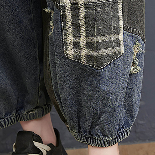 Pantalones De Mezclilla Con Tirantes Para Mujer