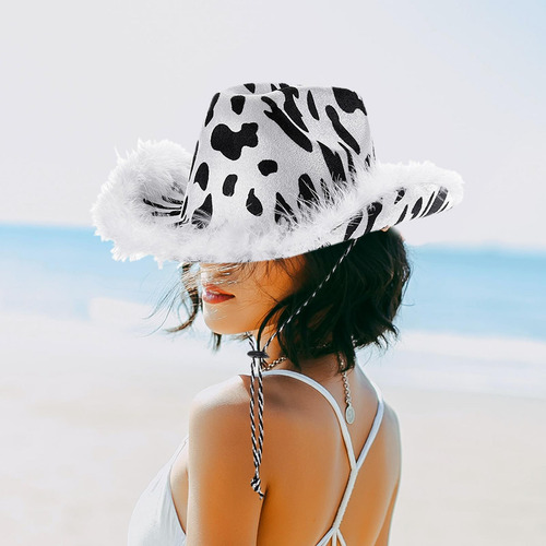 Cow Cowboy Hat Cowgirl Hat Women Cows Pattern Cowboy Hat