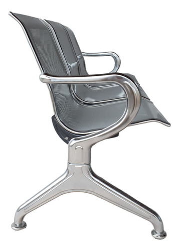 Imagen 4 de 7 de Silla Tandem Para Sala De Espera 3 Puesto Metalica