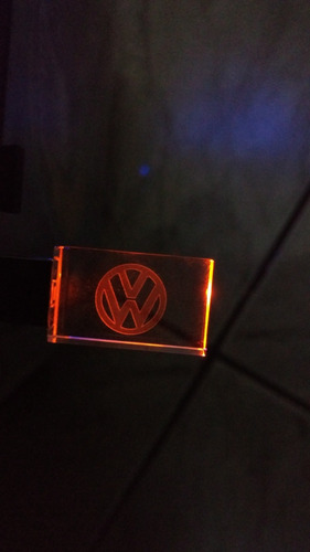 Pen Drive  32 Gb  Com Logo Vw Laranja Ambar