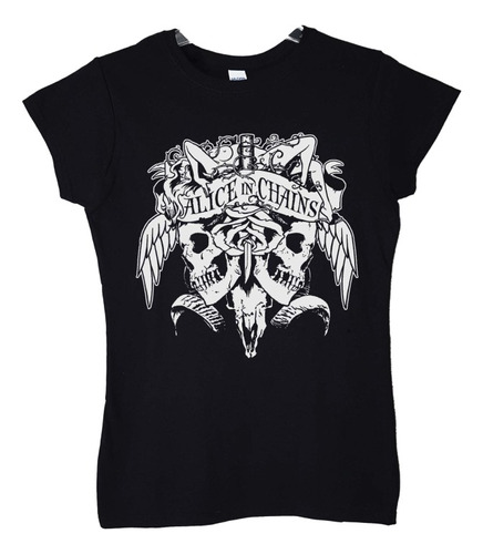 Polera Mujer Alice In Chains Skull Rock Abominatron