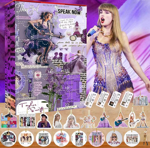 Caja Con Colgante Acrílico Taylor Alison Swift, 24 Piezas