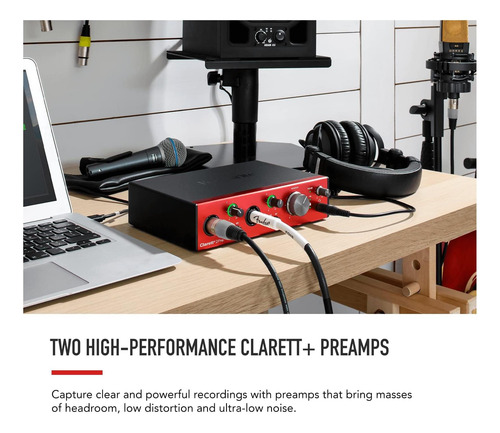 Interfaz Focusrite Clarett+ 2pre Usb-c, Audio Profesional