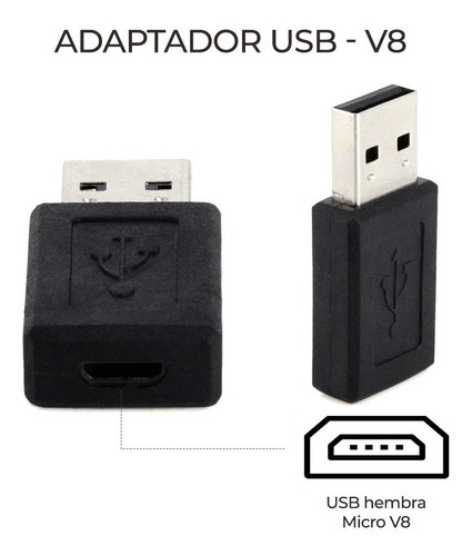 Adaptador Micro V8 A Usb Hembra Ele-gate