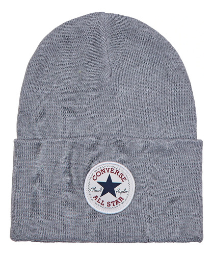 Beanie Gorro Lana Converse Chuck Patch Color Gris