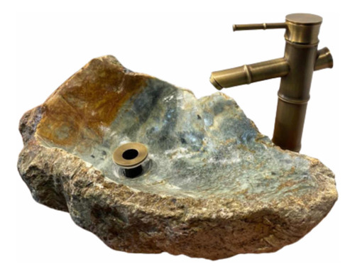 Cuba Pia Banheiro Alto Luxo Lavabo Pedra Rústica 
