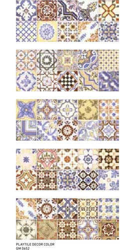 Gres Cerámica Play Tile Decor Color Decorativa Brillante 