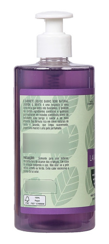Kit 3 Sabonete Liquido Boni Natural Lavanda E Menta 500ml