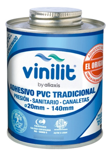 Adhesivo Pvc 470 Cc Tarro Tradicional | Vinilit 