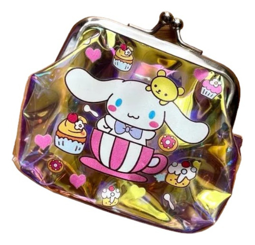 Monedero Cinnamoroll Hello Kitty Tornasol Kawaii