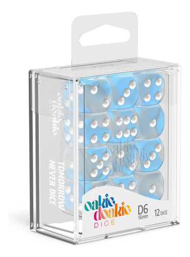 Oakie Doakie - D6 Dice 16 Mm Glow In The Dark (12 Dados) -