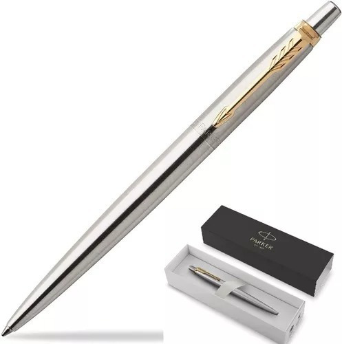 Boligrafo Parker Jotter Acero Clip Dorado + Bolsa De Regalo