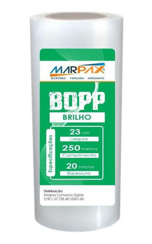 Bobina Bopp Brilho Para Laminação A4 23cm X 250 Metros 01un