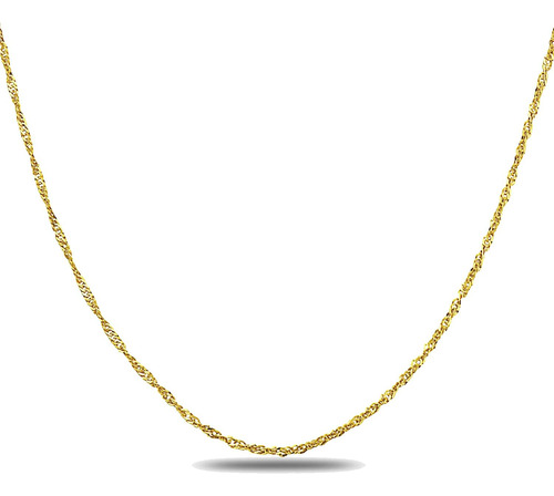 Pori Jewelers Collar De Cadena Singapur De Oro De 18 Quilate
