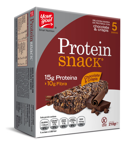 Pack 20 Unidades Protein Snack Chocolate Crispis