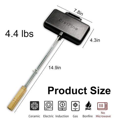 Cretfine Campfire Pie Irons Para Camping Mountain Pie Maker