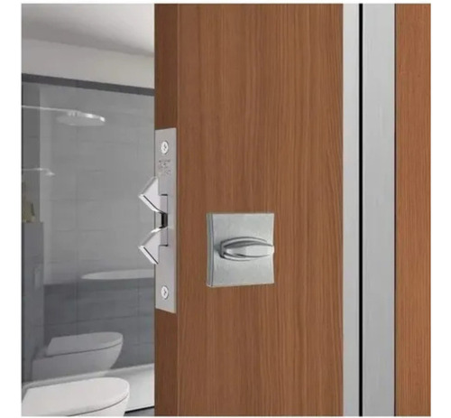 Fechadura Porta De Correr Wc 1006s Inox Escovado Rq Stam Inox Escovado