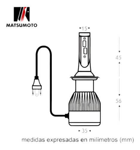 Kit 2 Ampolletas H4 Nano Led L24 Matsumoto