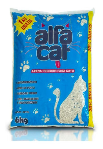 3 Costales De  Arena Premium Para Gato Alfacat 6 Kg