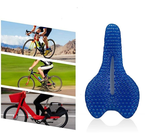 Asiento Cojin  Gel  Para Bicicleta Con Funda Antideslizante