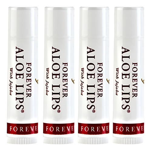 4 Unidades Aloe Lips Bastão Com Jojoba E Aloe Vera