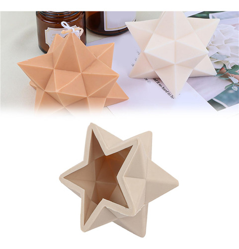 Molde De Vela De Estrella 3d, Molde De Silicona De
