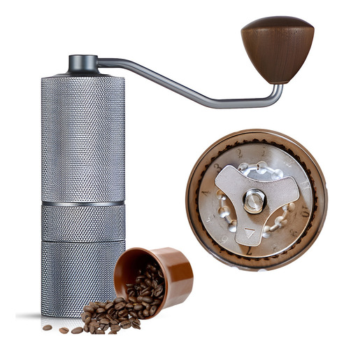 . Molinillo De Granos De Café Hecho A Mano, Acero