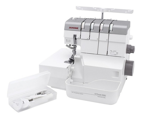 Imagen 1 de 1 de Máquina de coser overlock Janome AirThread 2000 portable blanca 220V