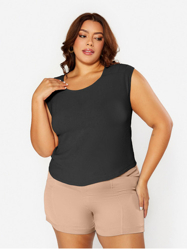 Regata Plus Size Confortável Elegante Moda Feminina Airflow