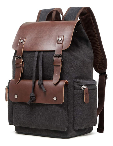 Mochila De Lona Para Laptop, Mochila Vintage Para Hombres Y 