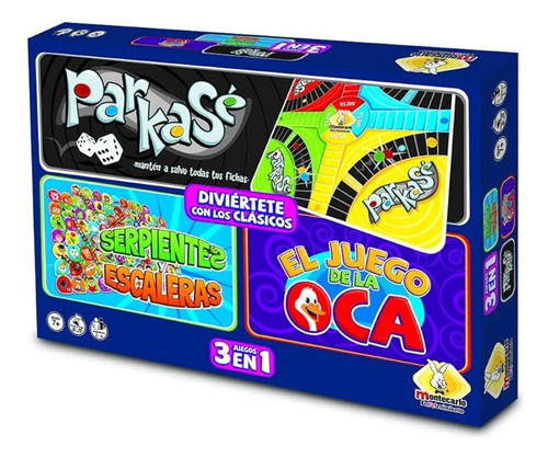 Tres Juegos De Mesa Parchis Parkase Serpientes Y Escaleras J (Usado)