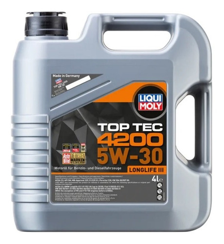 Aceite 5w30 Top Tec 4200 Liqui Moly 4 L